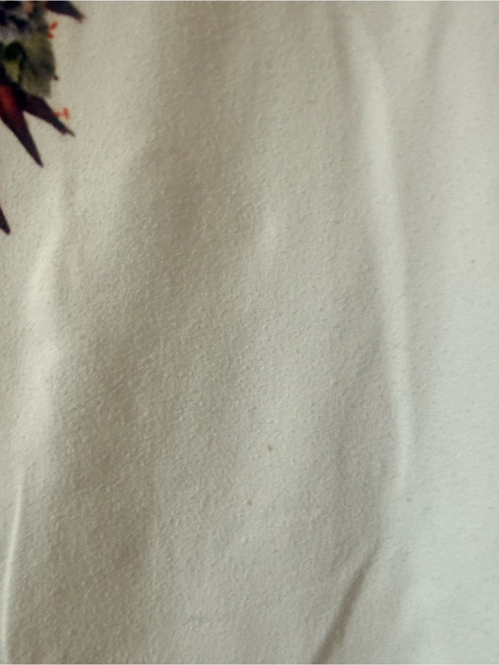 White Tee with Floral Skull Graphic - Picture 3 of 5